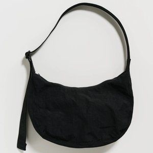 BAGGU Medium Nylon Crescent Bag - Black